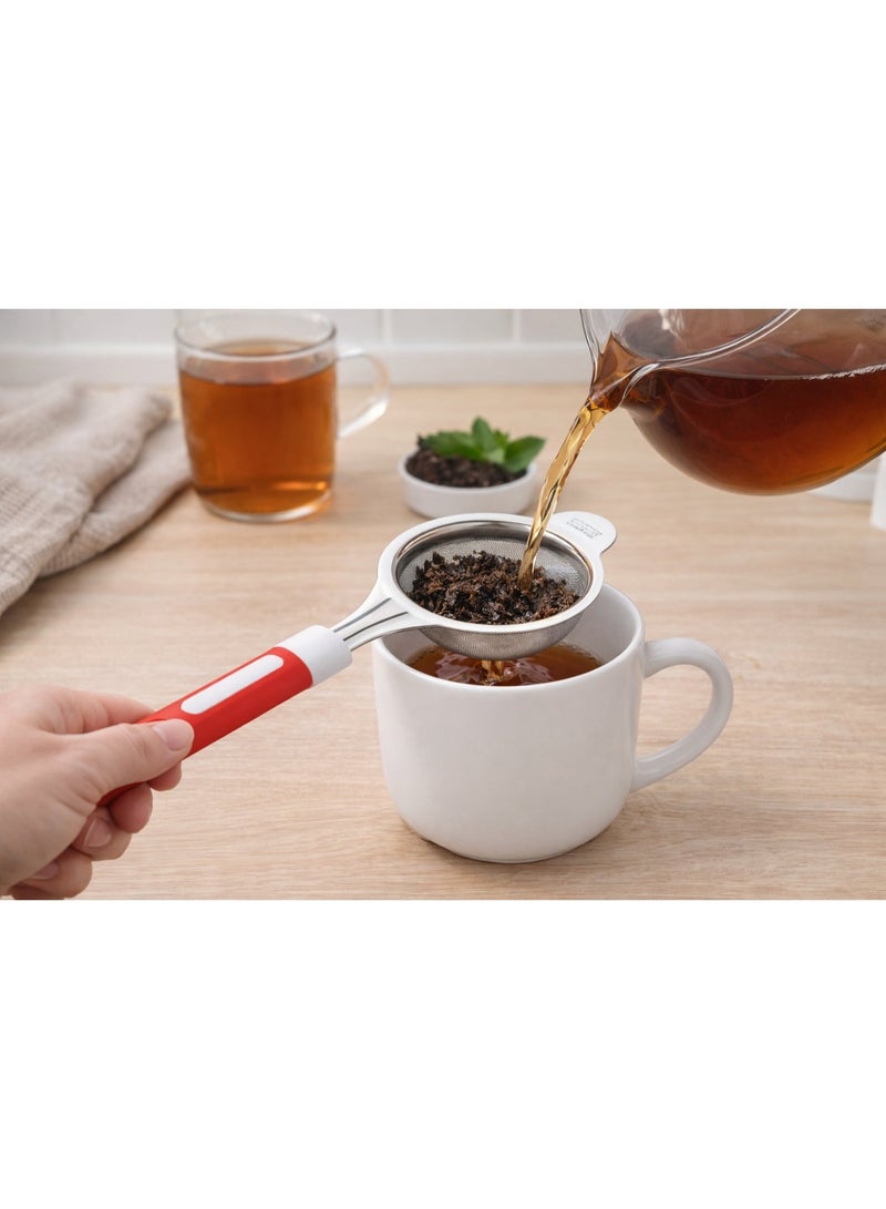 ديسينت ديسنت ستينلس ستيل تي ستراينر ويذ فاين ميش آند هيت ريزِستَنت هاندل | رييوزبل تي فلتر فور لوس تي، هيربس آند سبايسز - Image 2